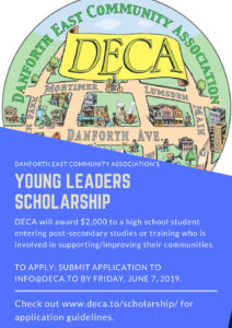 Poster with illustration for young leaders scholarship 2019