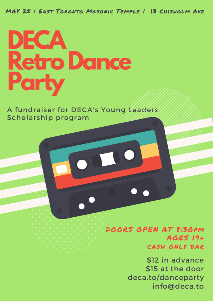 Poster for DECA Retro Dance Party May 25, 2019